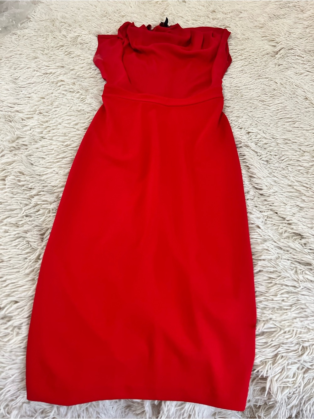 Express Red Midi Sheath Dress